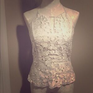 White lace halter top!